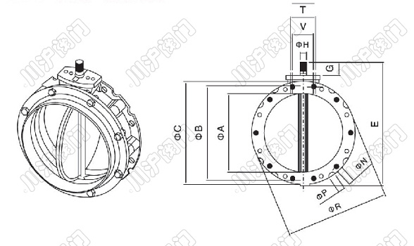 BLF電動粉體蝶閥結構圖