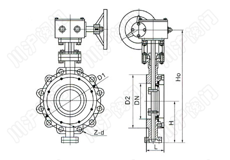 D373H、D373Y_美標蝶閥_結構圖