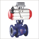 氣動襯氟調節球閥 