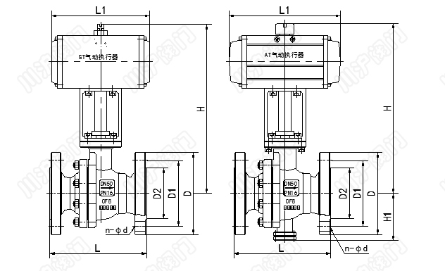 氣動高溫球閥結構圖