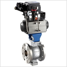 氣動V型調節球閥