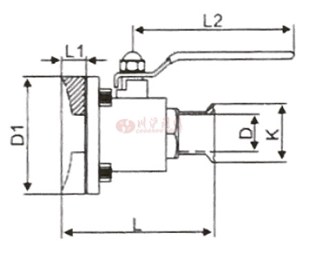 衛生級罐底球閥結構圖