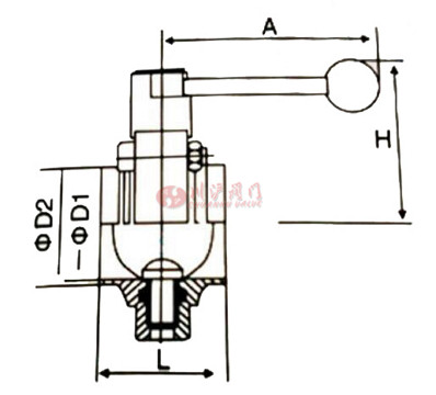 衛(wèi)生級焊接蝶閥結構圖
