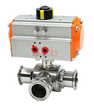 衛生級氣動三通球閥