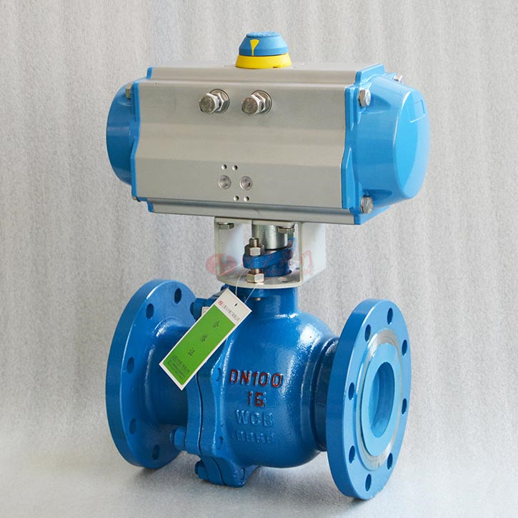 氣動法蘭球閥實物圖