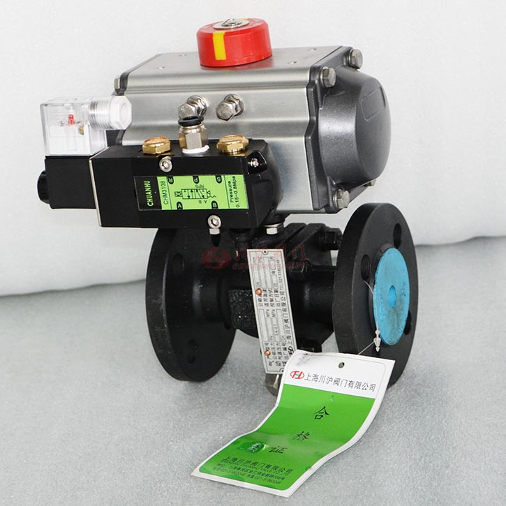 碳鋼氣動球閥實物圖