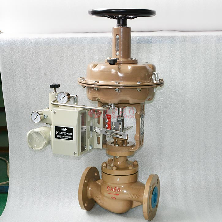 氣動調節閥帶手輪實物圖